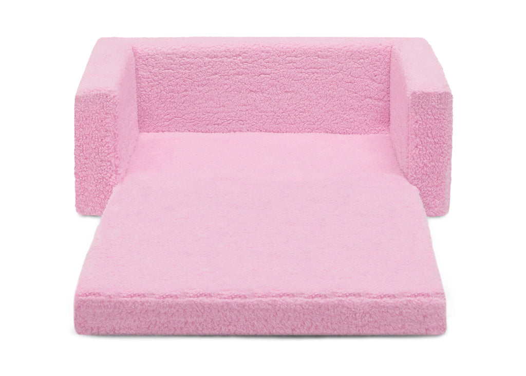 Cozee Flip-Out Sherpa 2-in-1 Convertible Sofa to Lounger for Kids