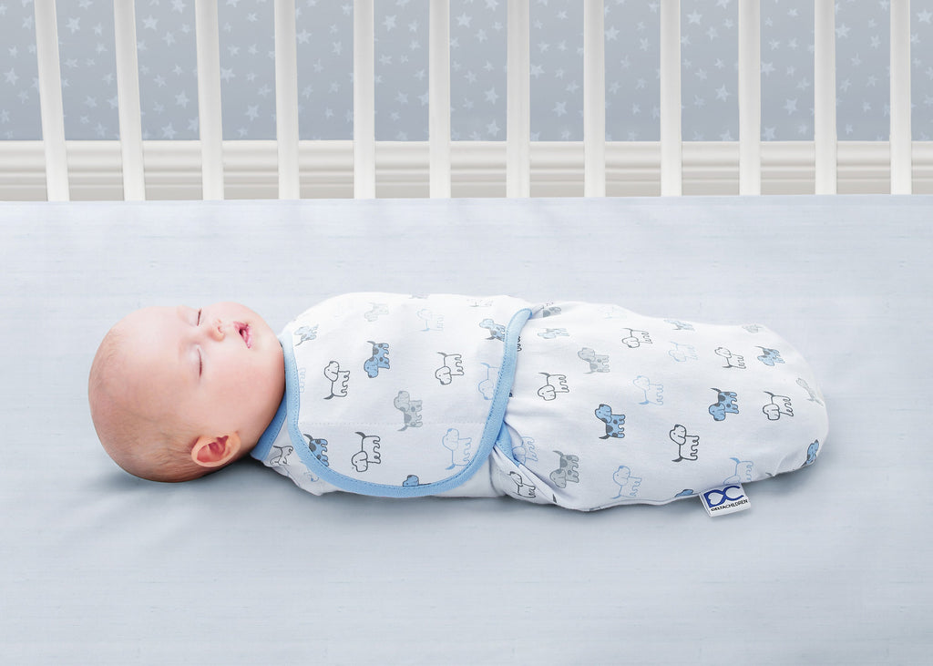 Little Lambs Adjustable Swaddle Wrap - Size Large, Fits Babies 3-6 Months/14-18 lbs.