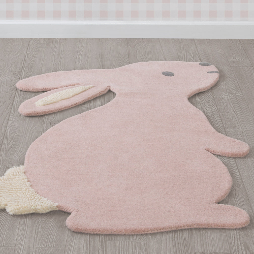 Hand-Tufted 100% Wool Bunny Rug